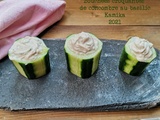 Bouchees croquantes de concombre au basilic / Entrée - Kamika cuisine