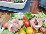 Spanakopita et salade jambon & tomates cerises / Plat du jour - Kamika
