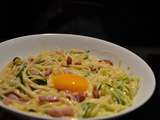 Duo de spaghettis courgettes carbonara weight watchers