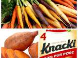 Purée ancienne carotte, Patate douce , Knaki