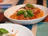 Spaghetti bolognaise au soja et champignons - vegan