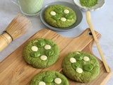 Cookies au matcha, chocolat blanc et pâte à tartiner au matcha