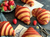 Croissant bicolore à la fraise