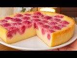Gâteau aux Framboises ✨ 4 ingrédients | Sans Farine, Sans Gluten