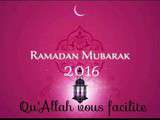 Bon ramadan à tous