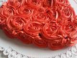 Moelleux chocolat  rose cake 