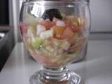 Salade cruditée en verrine