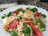 Autour d'un ingrédient #93 , salade thaï aux crevettes et pamplemousse