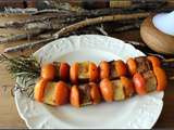 Foodista Challenge 31 :Brochettes de Tofu fumé et d'abricots au romarin au paprika fumé