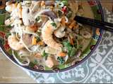 Nouilles de riz façon thai , coco et crevettes ,vive les pâtes du confiné , bataille food #71