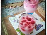 Pana cotta jelly fraise, et framboises