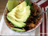Riz aux haricots rouges avocado bowl