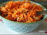 Salade coleslaw de carottes au curry végétalienne
