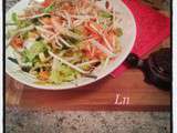 Salade de chou chinois, carottes et germes de soja