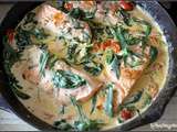 Saumon toscana , recette express pour cuisinier gourmand pressé