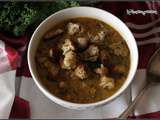 Soupe au  riz  de chou fleur au curry et kale