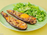 Aubergines farcies à la viande et aux œufs