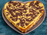 Cheesecake au fromage frais, base chocolat amandes