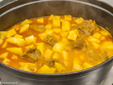 Cocotte de porc au curry, lait de coco et ananas