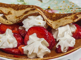 Crêpes aux fraises et à la chantilly
