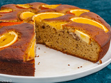 Gâteau du matin à la compote de pommes, noix et oranges