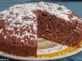 Gâteau du matin avec beaucoup de bananes et du cacao