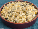 Gratin de pâtes aux épinards façon spanakopita