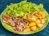 Grillades de porc (araignée) aux pommes de terre nouvelles
