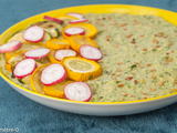 Houmous bowl courgettes et radis