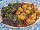 Joue de boeuf au vin rouge et aux châtaignes