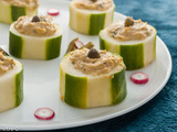 Makis de concombre, pois chiches, mayo