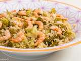 Quinoa aux crevettes et brocolis