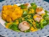 Saint jacques aux mangues, vinaigrette de mangue