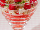 Salade d’araignée au pamplemousse et aux framboises