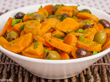 Salade de carottes cuites aux olives