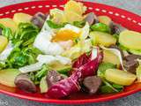 Salade de gésiers aux oeufs, radis noir et pommes de terre