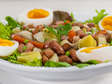 Salade de haricots blancs aux poireaux et aux oeufs