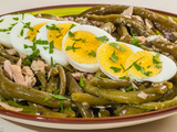 Salade de haricots verts au thon et aux oeufs