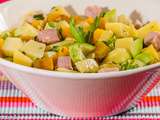 Salade de jambon blanc aux pommes de terre, carottes et courgettes