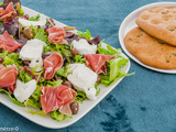 Salade de jambon, mozzarella et focaccia