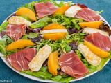 Salade de jambon, nectarine et halloumi