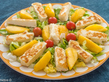 Salade de nectarine ou pêche à l’halloumi