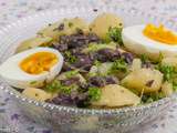 Salade de pommes de terre aux gésiers de canard et aux oeufs