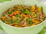 Salade de quinoa, haricots verts et poivrons