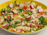 Salade de riz à la dinde et aux légumes d'été