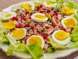 Salade de thon aux œufs durs et aux groseilles