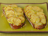 Tartines de courgettes au fromage