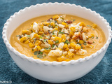 Velouté de chou fleur à la patate douce et au maïs