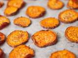 Chips croustillantes maison de patates douces au four
