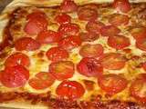 Pizza aux tomates cerises